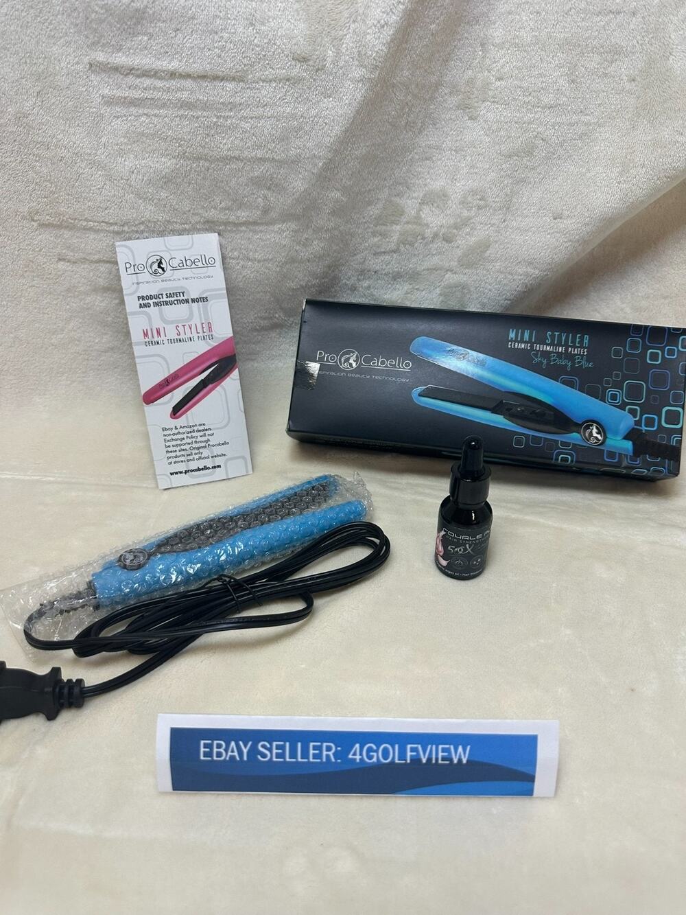 BUNDLE - Pro Cabello Mini Flat Iron and Royale Platinum Drops